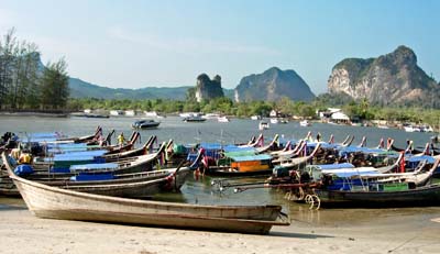 'Fishing Boats at Ao Nang Beach in Krabi' by Asienreisender